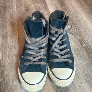 Converse Suede All Star Hightops - Sherpa lined